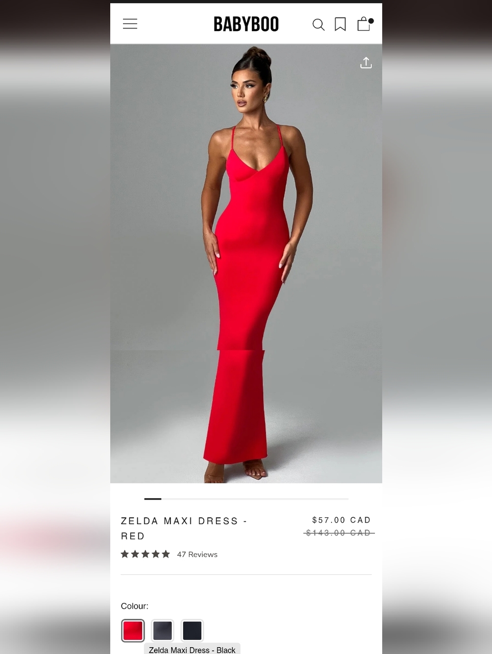 Zelda Red Maxi Skirt by Babyboo